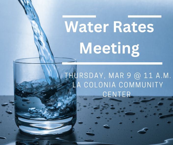 march 9 water rates meeting announcement